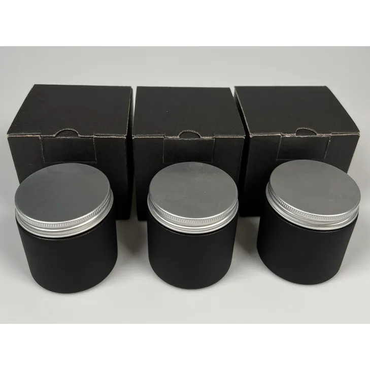 Świeca sojowa zapachowa w szkle czarny mat - bawełniany knot 120 ml